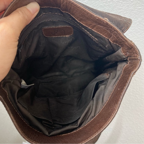 VELEZ Leather Colombia Messenger crossbody Bag Vintage Brown 8x10" - Picture 13 of 16